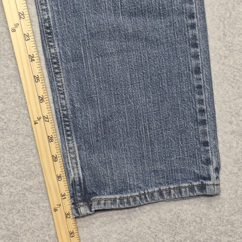 Signature Levi Jeans Mens 32x32 Blue Strauss S51 Straight Leg Denim Work Casual